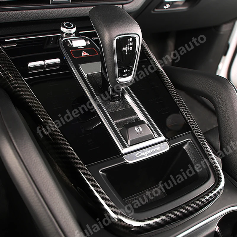 3 шт. для Porsche Cayenne Матовый ABS углеродное волокно внутренняя средняя консоль коробка переключения передач Панель крышка отделка автомобиля Стайлинг