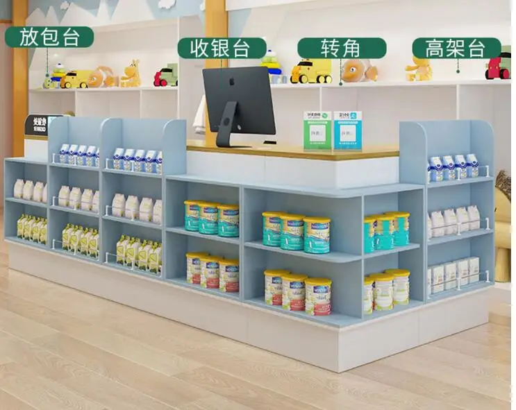 Supermarket fruit shop cashier counter Drugstore stationery shop Cosmetics shop maternal and child shop corner cashier desk shop