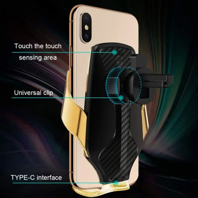 1 шт. R9 Smart sensor автомобильный беспроводной зарядный держатель на 360 вращается 10 Вт простое Быстрое беспроводное зарядное устройство
