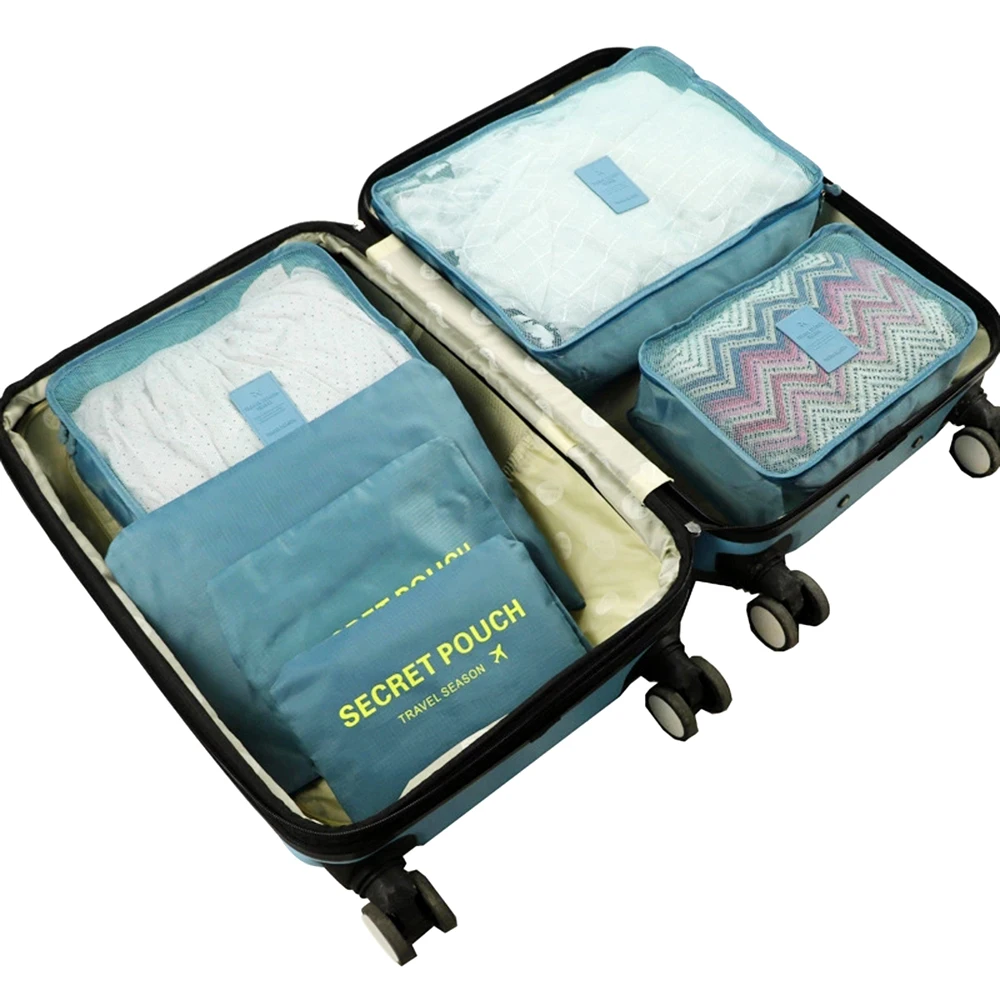 Водонепроницаемый нейлоновый набор из 6 шт. дорожная сумка для хранения шкаф контейнер для багажа органайзер для одежды нижнее белье костюмы обувь перегородка - Цвет: T XL