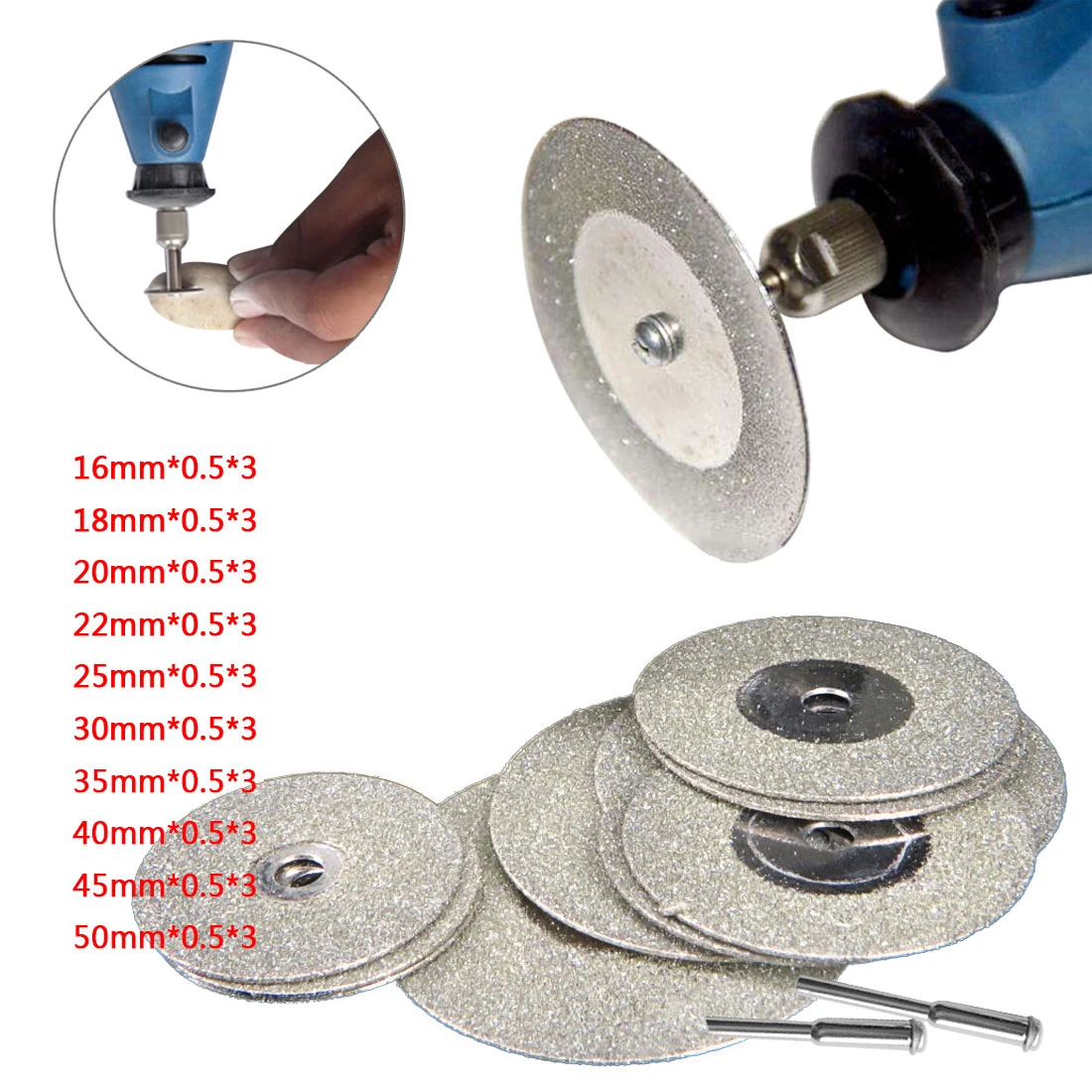 Practical Diamond Saw Cut Off Disc Wheel Blade Rotary Tool 1//8 Shank For Grinder