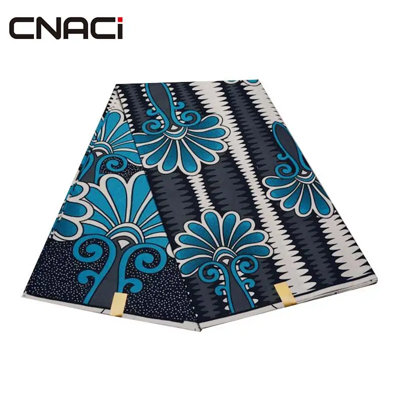 CNACI воск Tissu африкен полиэфирной ткани 6 метров реальный воск Hollandais Мода Анкара ткань Африканские настоящей восковой печати для свадьбы