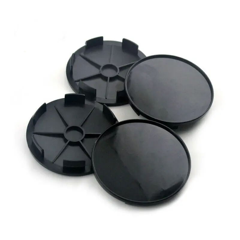 Черная крышка ступицы колеса для автостайлинга из АБС-пластика 68 мм (62 мм) 4 шт. |