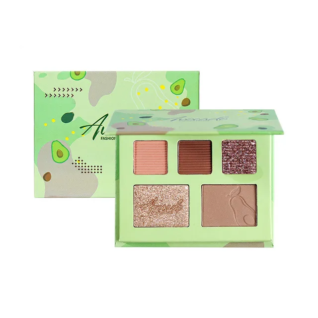 Fruit Color Eyeshadow Palette High Light Blush Glitter Pearl Eye Shadow Silky Easy To Color Long-lasting Eye Makeup 6