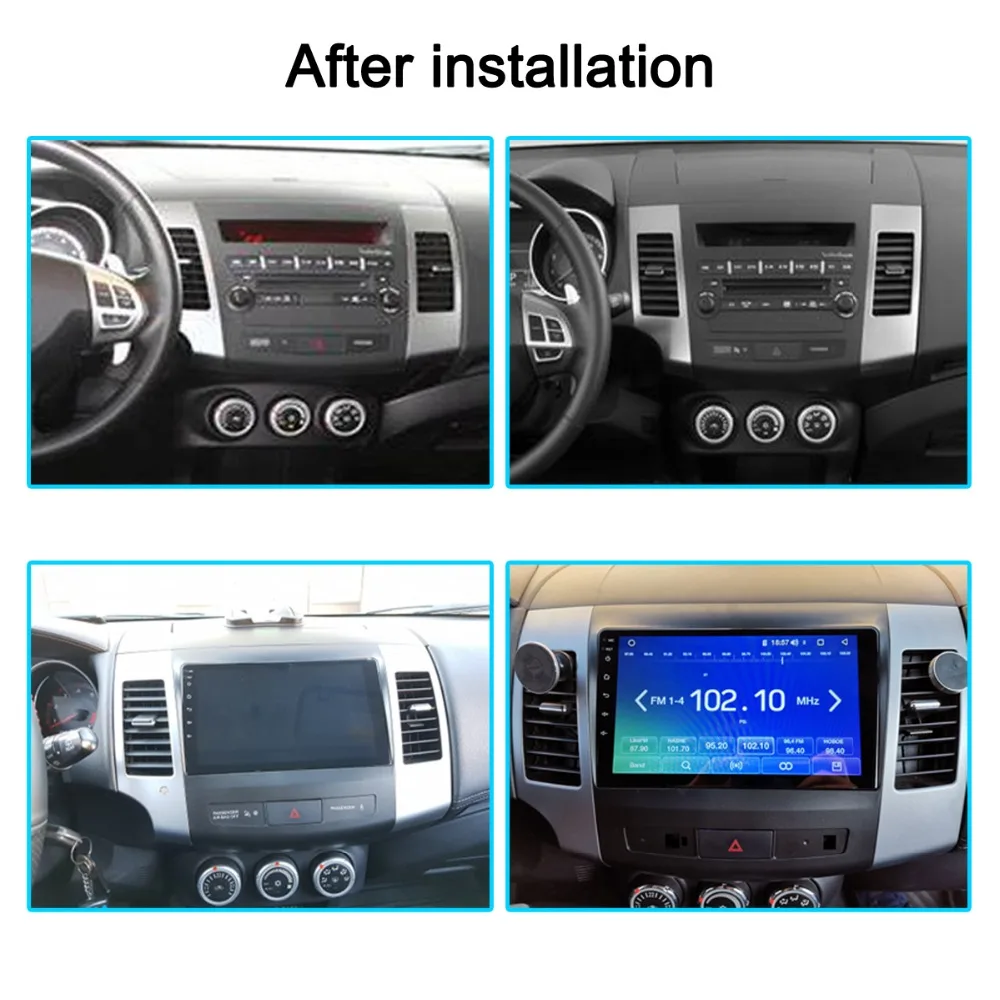 DSP Android 9,1 автомобильный dvd-плеер gps навигация для Mitsubishi Outlander 2006+ Автомобильное Стерео Радио мультимедийный плеер головное устройство видео