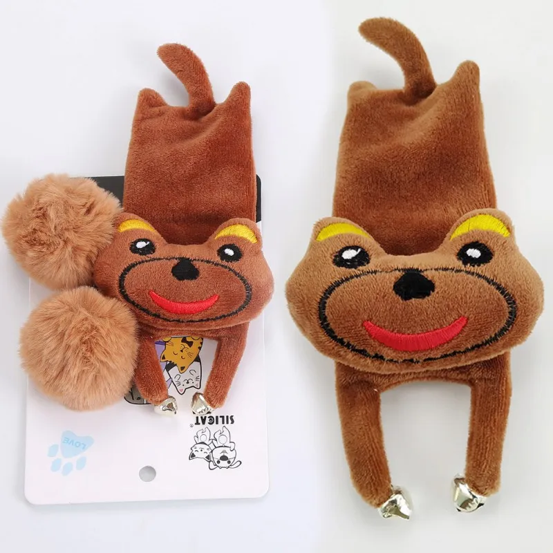 ПЭТ игрушка набор интерактивное Дразнилка для кошки сборная Игрушка костюм кошачья мята медведь с колокольчиком и шарики
