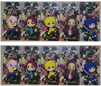 

50 pcs Kimetsu no Yaiba Double-sided PVC keychains Anime PVC pendant key chain