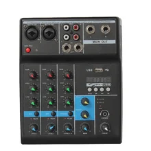 Mesa de tuning executar gravação de canto ao vivo computador placa de som do telefone móvel reverberation bluetooth pequeno 4-way tuning tabela
