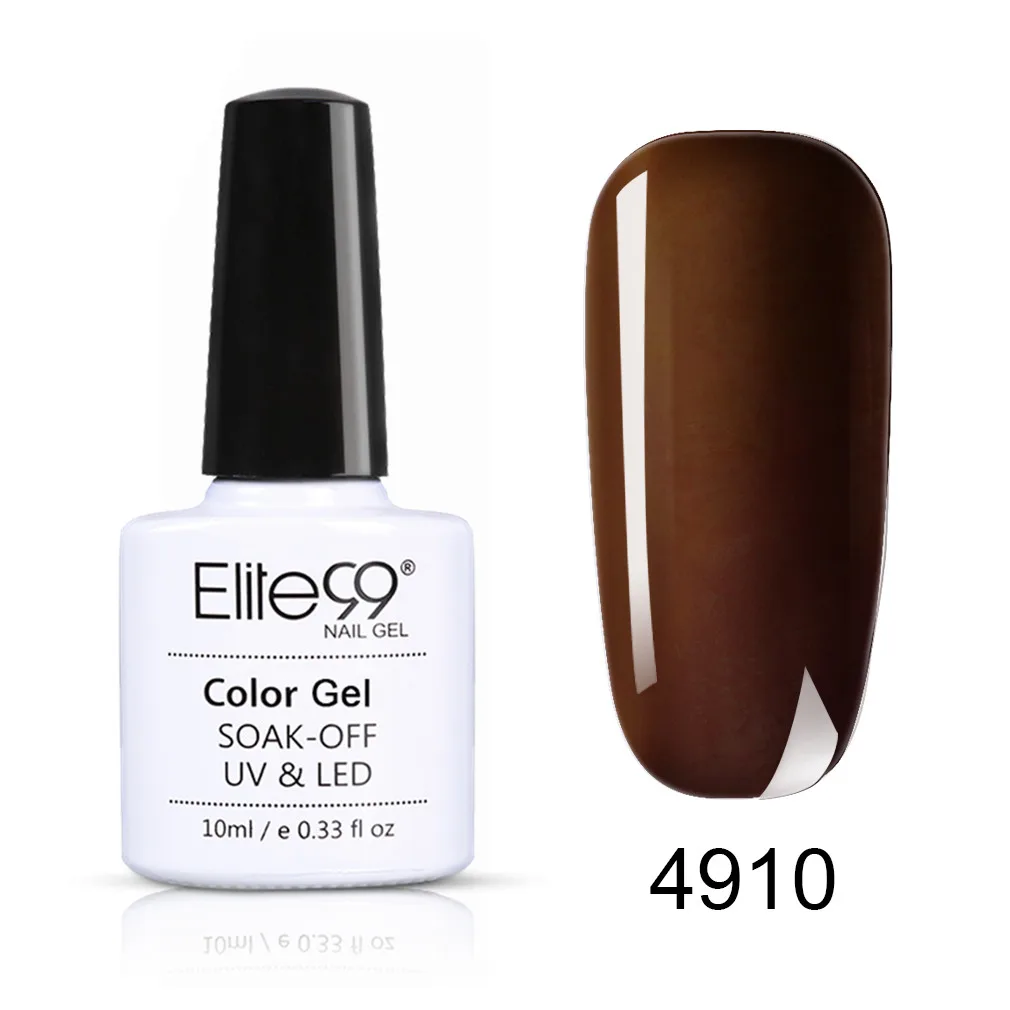 4910 Elite99 Гель-лак Набор UV Vernis Полупостоянный праймер верхнее покрытие 10 мл телесный гель лак для ногтей, маникюр гель лак PolishesNails - Цвет: 4910
