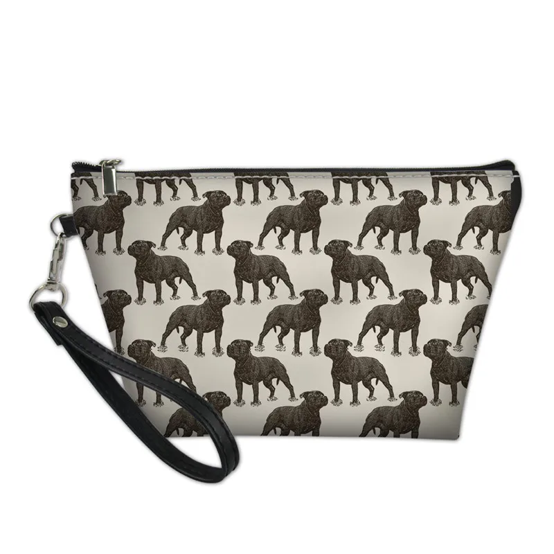 

Women Small Cosmetic Case Ladies Bull Terrier Printing Make Up Bags Females Travel Organizer Portable Wash Kit Box Bolsa