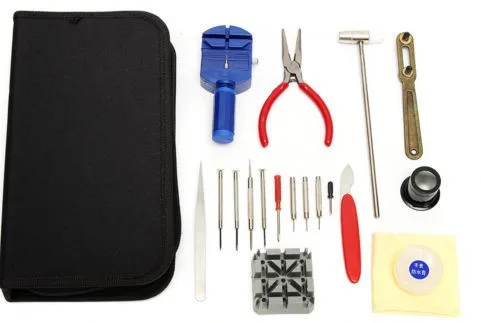 

Clock Tool Affordable Loaded 19 Pieces Open Watch Back Cover Multi-functional Changing Battery Cut Watch Strap