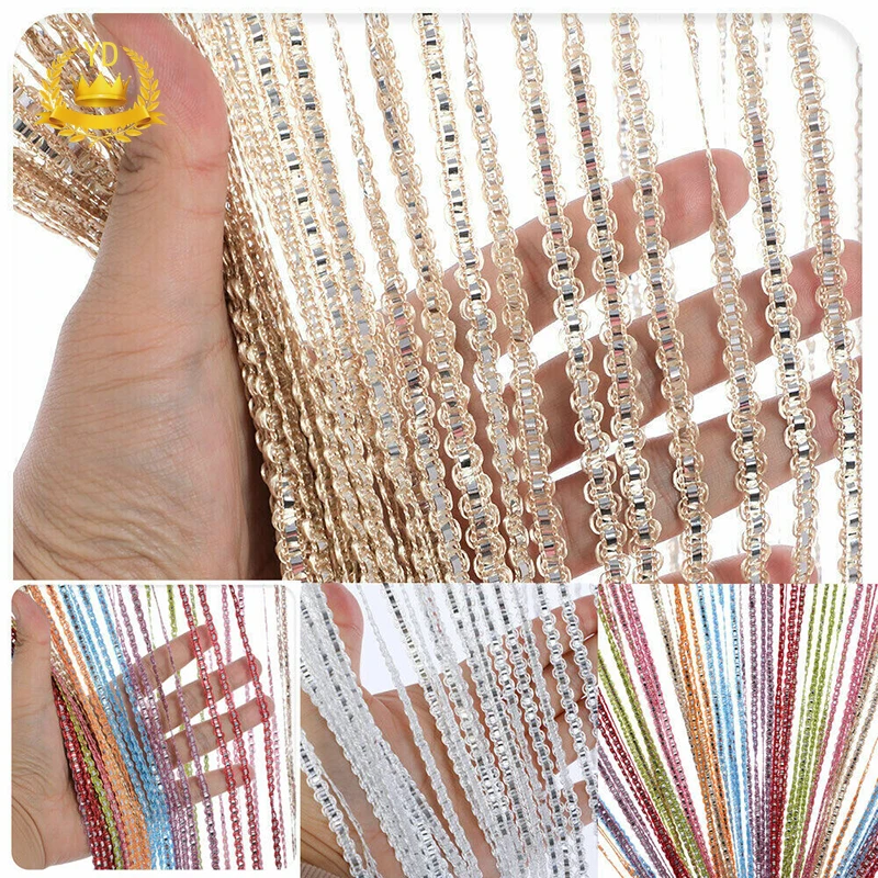 Window mesh 1M*2M Door And Window Panel Fly Screen Fringe Room Screen Tassel Panel Beaded Curtains Home Decoration