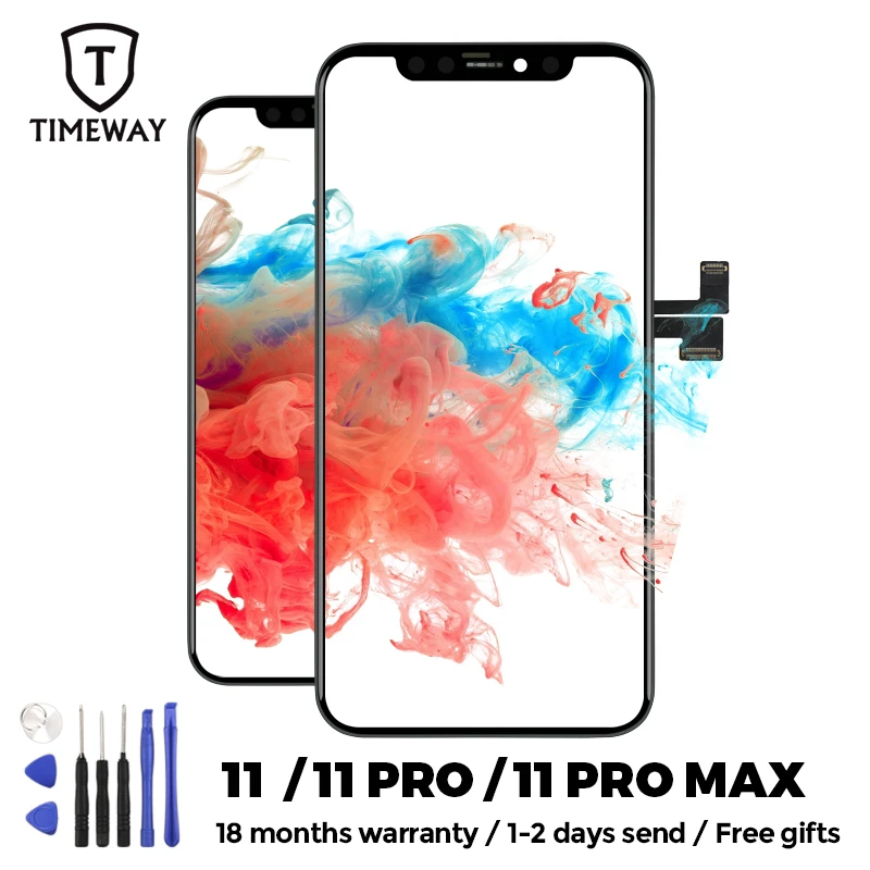 ЖК экран для iPhone 11 11Pro 11pro Max с 3D сенсорным цифровым преобразователем в
