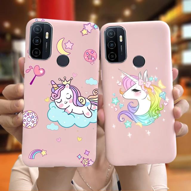 For Funda OPPO A53s Case Cute Love Heart Painted Matte Phone Cover For OPPO  A53 A32 A33 2020 Coque OPPOA53 A 53 Soft Fundas Capa