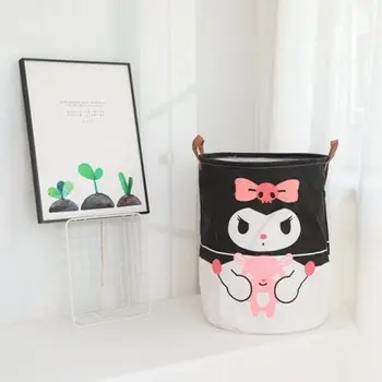 

IVYYE 35x45CM Kuromi Melody Anime Storage Boxes Bins Foldable Clothes Washing Basket Cartoon Household Clean Toy Bathroom NEW