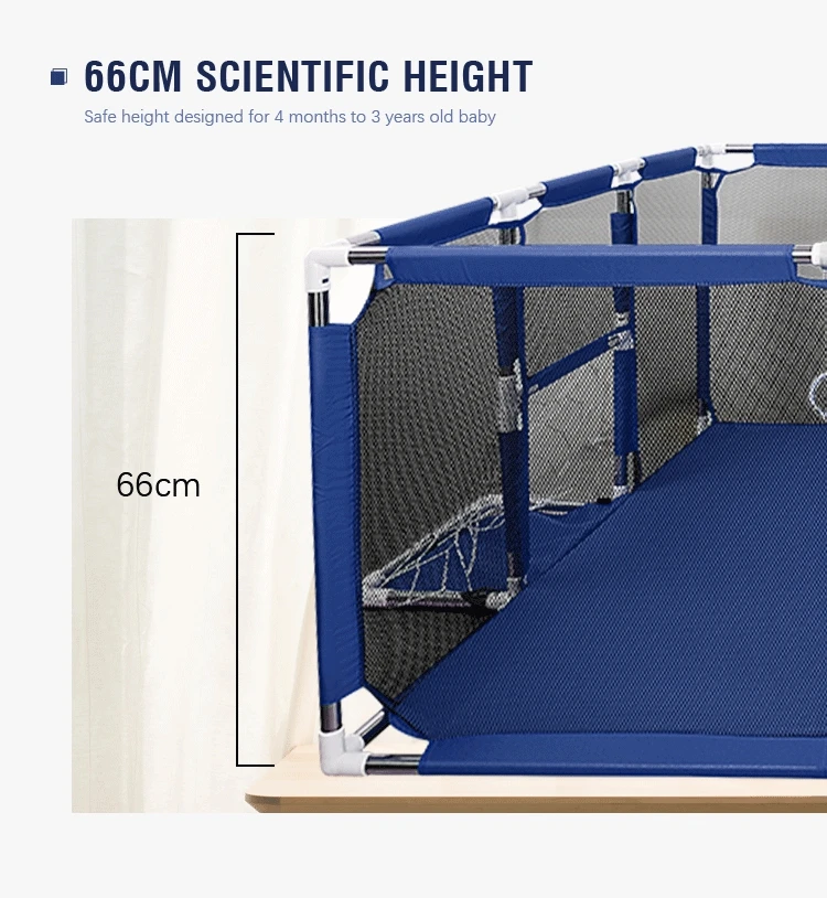 Детские манежи ограждение для детской безопасности барьеры Новорожденные путешествия Баскетбол обруч Ткань Оксфорд Младенцы играть и учится ходить