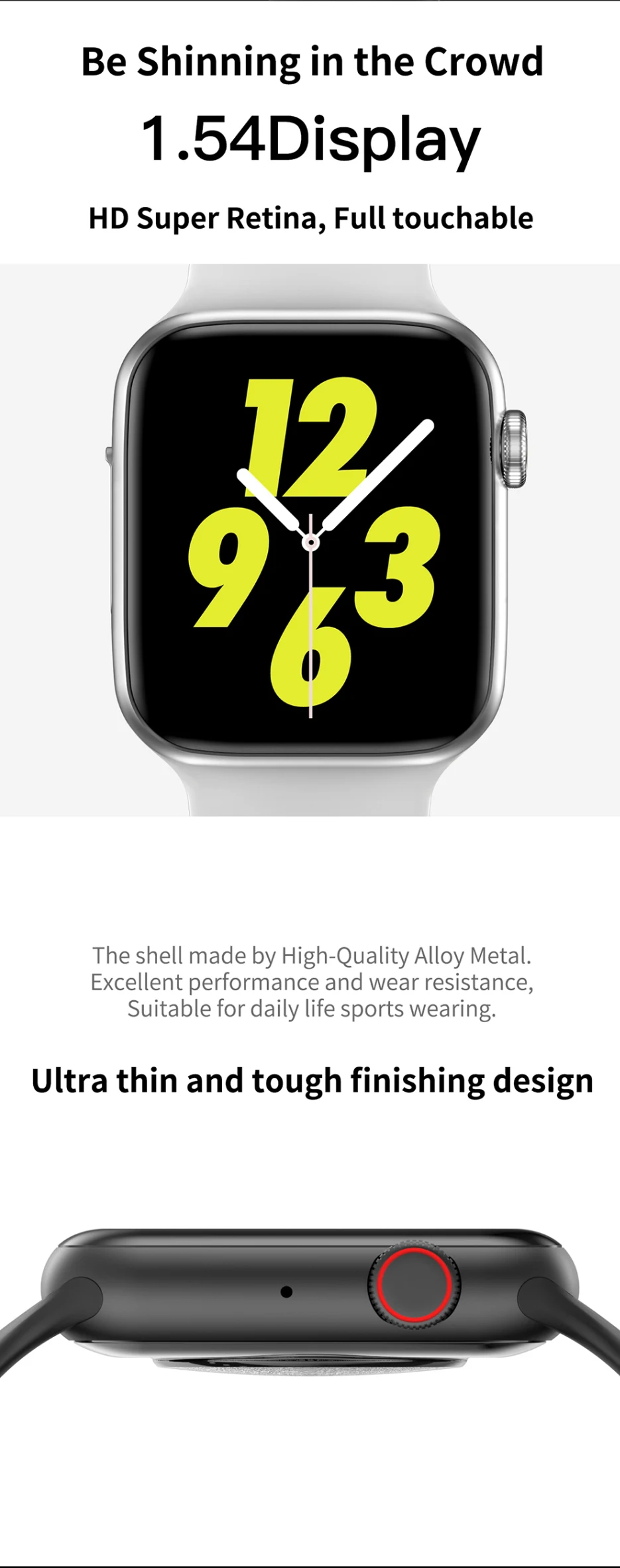 W34 Смарт часы Bluetooth 4,0 вызов сердечного ритма ЭКГ мониторинг спортивные часы для Tracke для женщин/мужчин для Apple IOS Android
