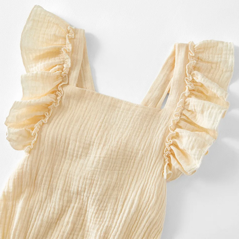 NASHAKAITE/платья для мамы и дочки однотонное плиссированное платье на бретелях с рукавами-крылышками для мамы и дочки, одежда «Мама и я»
