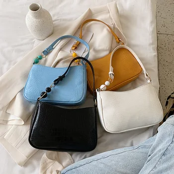 

Ins Crocodile Pattern Women Shoulder bags ladies New Underarm Bag Alligator small square bag Brand handbag Clutch Bolsa Feminina