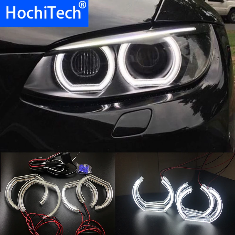

For BMW 3 Series E90 E92 E93 M3 Coupe / cabriolet 2007-2013 High Quality DTM Style White Crystal LED angel eyes Day light DRL