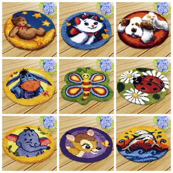 

Prajna Animals Cushion Latch Hook Carpet Embroidery For Needlework Crocheting Cushion Embroidery Latch Hook Rug Kits Accessories
