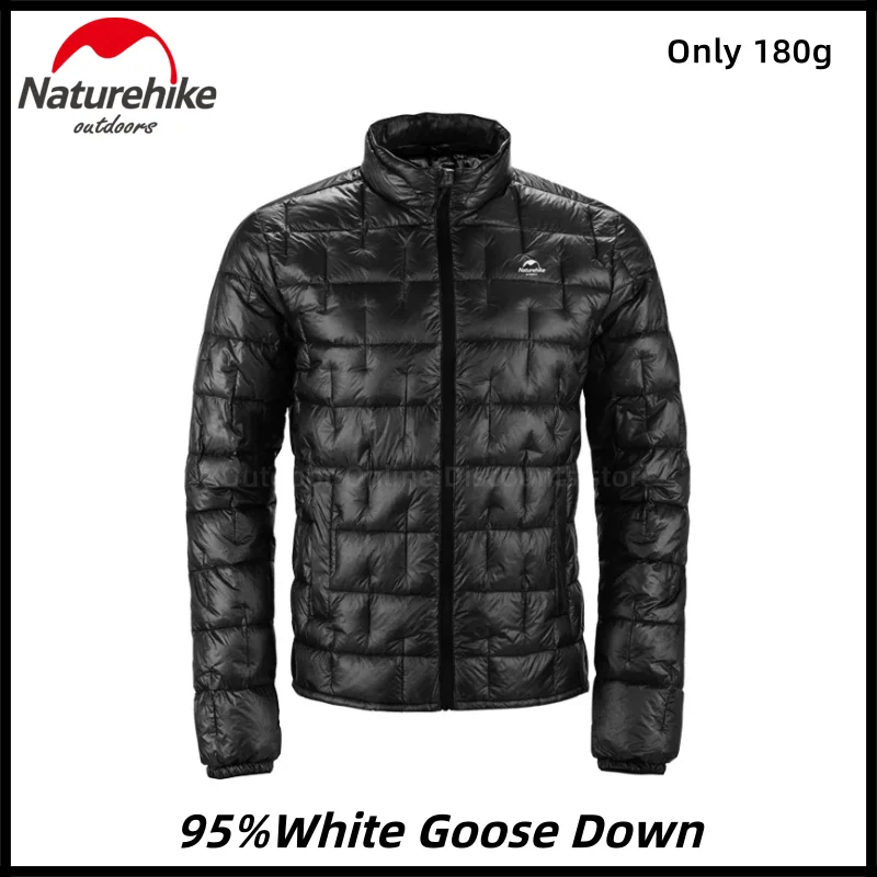 Куртка Naturehike 1000 FP 90% из белого гусиного пуха Ультралегкая 10D нейлоновая ткань