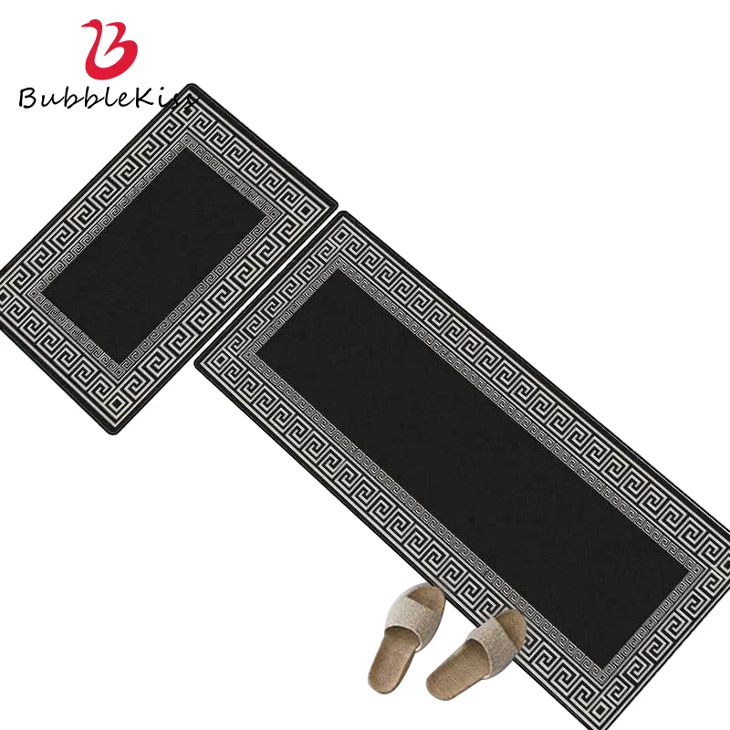 Bubble Kiss Chinese Style Home Carpets For Living Room Bedroom Carpet Modern Black White Geometric Rectangle Kitchen Floor Mats |