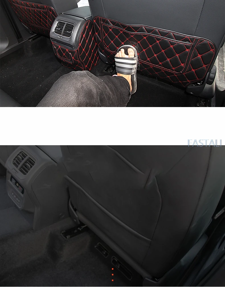 Для Tiguan второго поколения- автокресла спинка анти-кик коврик кожа Анти Грязный коврик защита спинки сиденья автомобиля Стайлинг