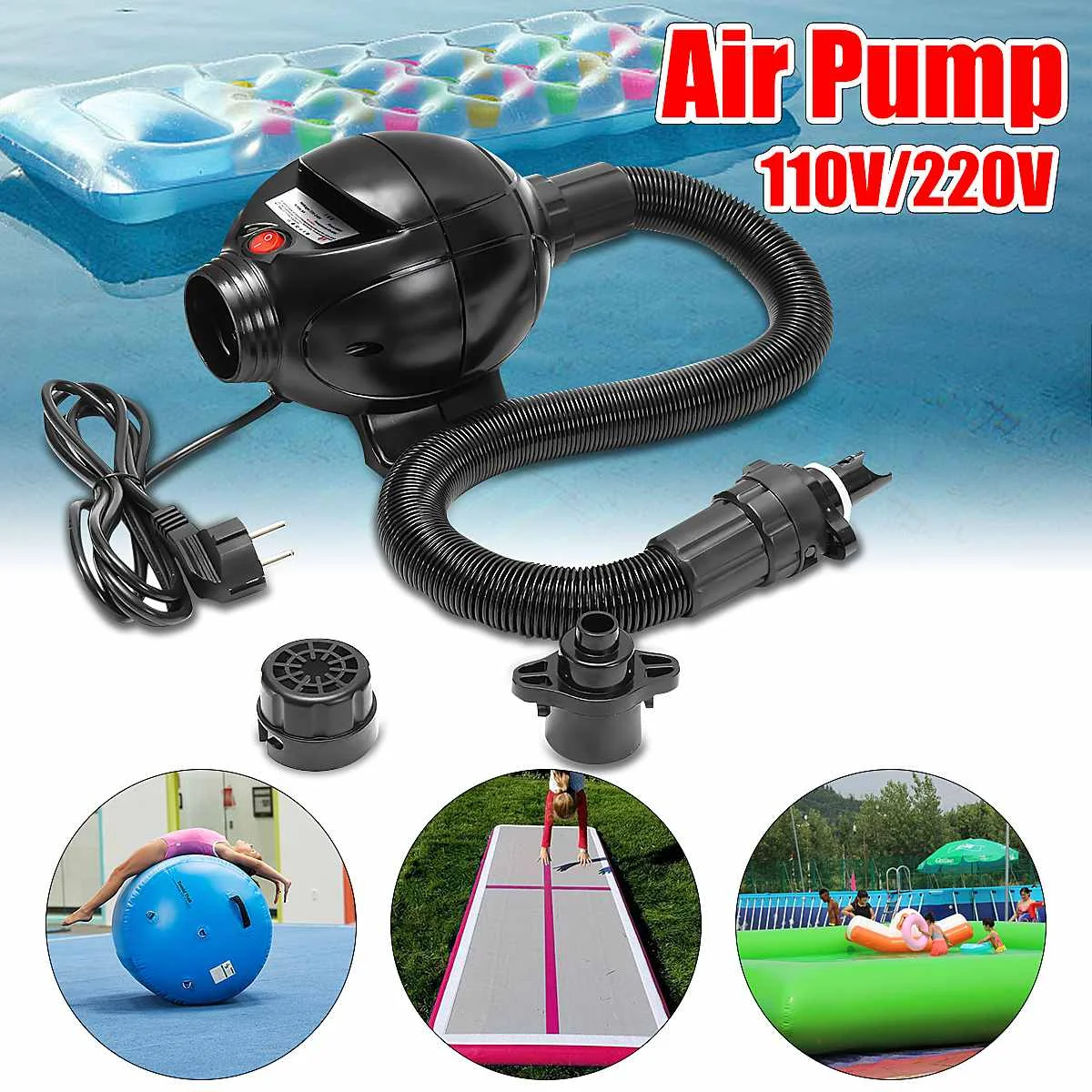 110V/220V Electric Air Pump For Air Track Inflatable Home Gymnastics Tumbling Mat