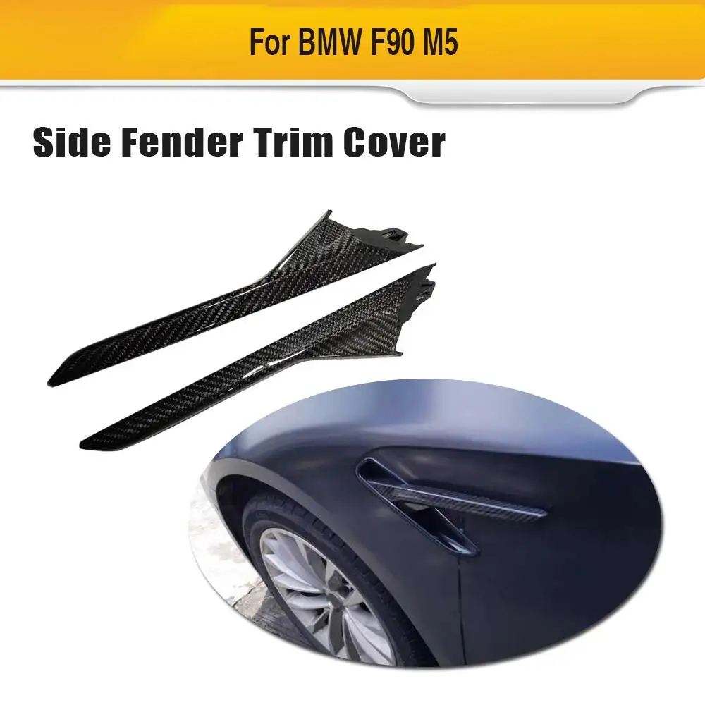

For F90 M5 Carbon Fiber Car Fender Vent Trim For BMW 5 Series F90 M5 2018 Car Exterior Parts Spoiler