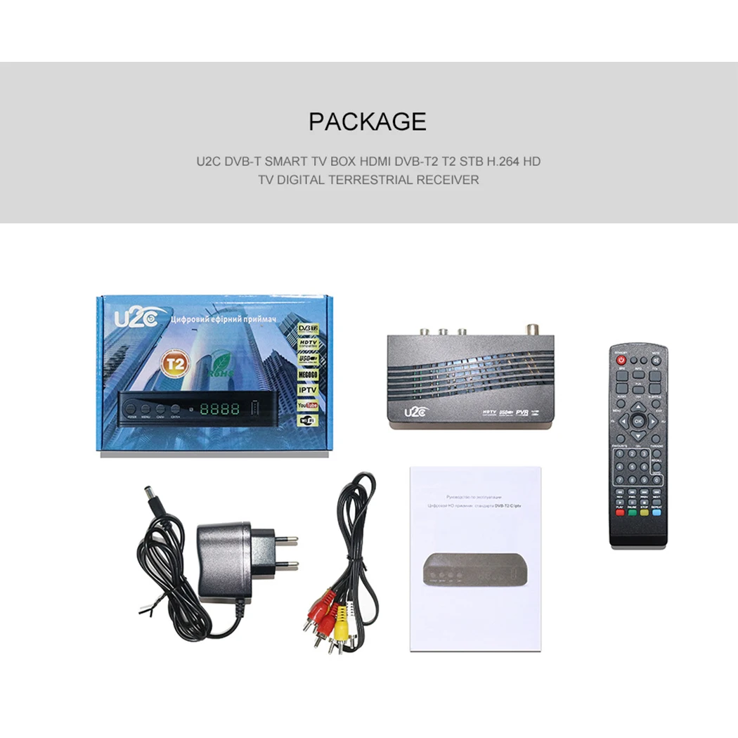 DVB-T2/DVB-T Wifi приемник HD цифровой ТВ-тюнер рецептор DVB T2 H.264 наземный ТВ-приемник TDT телеприставка для русского DVBT2
