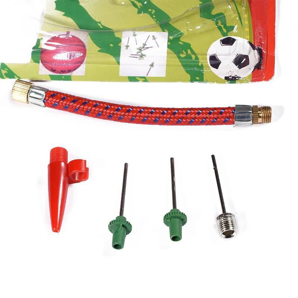 1set Inflating Needle Kits Needle Hose Sports Ball Basketball Football Volleyball Bike Tire Tube Inflator Kit Air Pump Tool