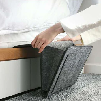 

Bedside Storage Pocket Hanging Bag Felt Sofa Book Organizer Remote Home Student Dormitory Holder