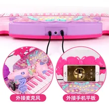 Горячая Распродажа Детский обучающий многофункциональный электронный микрофон с клавиатурой для раннего образования музыкальный инструмент игрушка музыка