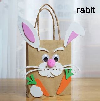 rabit Антистрессовые Пазлы животные SewingToy для детей Сделай Сам экологичный граффити мешок детский сад ручная роспись материалы Рождество - Цвет: rabit
