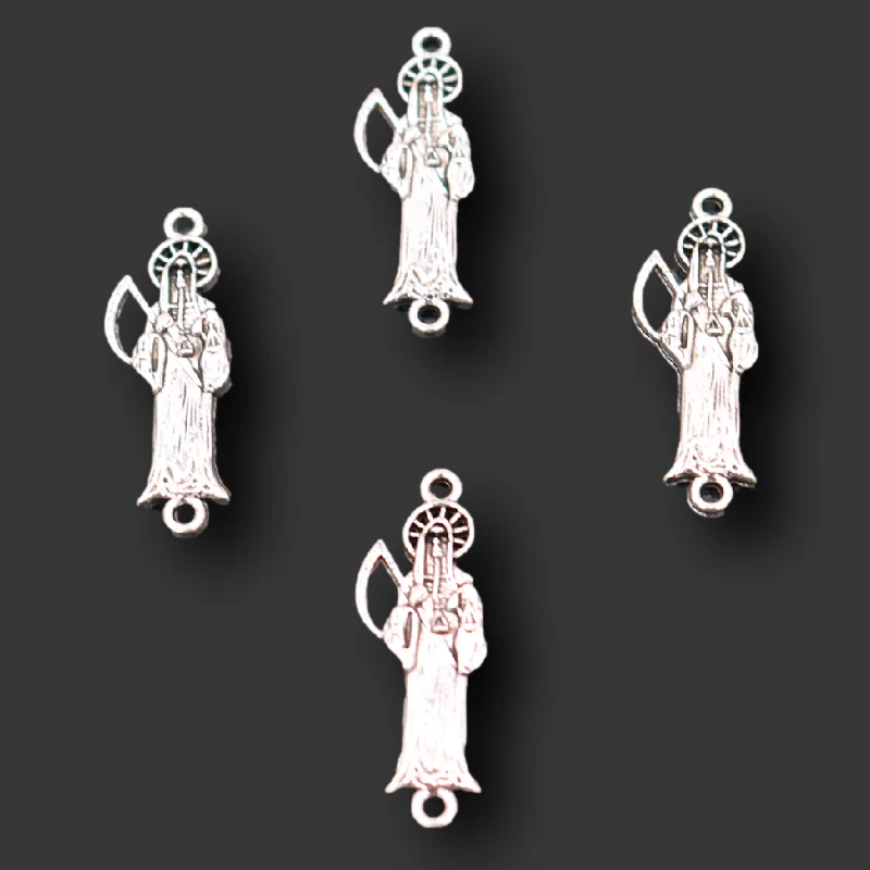 20pcs Silver Plated Grim Reaper Death Connector Retro Bracelet Necklace Metal Accessories DIY Charms Jewelry Carfts Making A1610