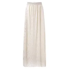 JAYCOSIN юбка женская кружевная двухслойная плиссированная длинная юбка макси юбка с эластичным поясом летняя богемная полиэфирная пляжная длинная юбка
