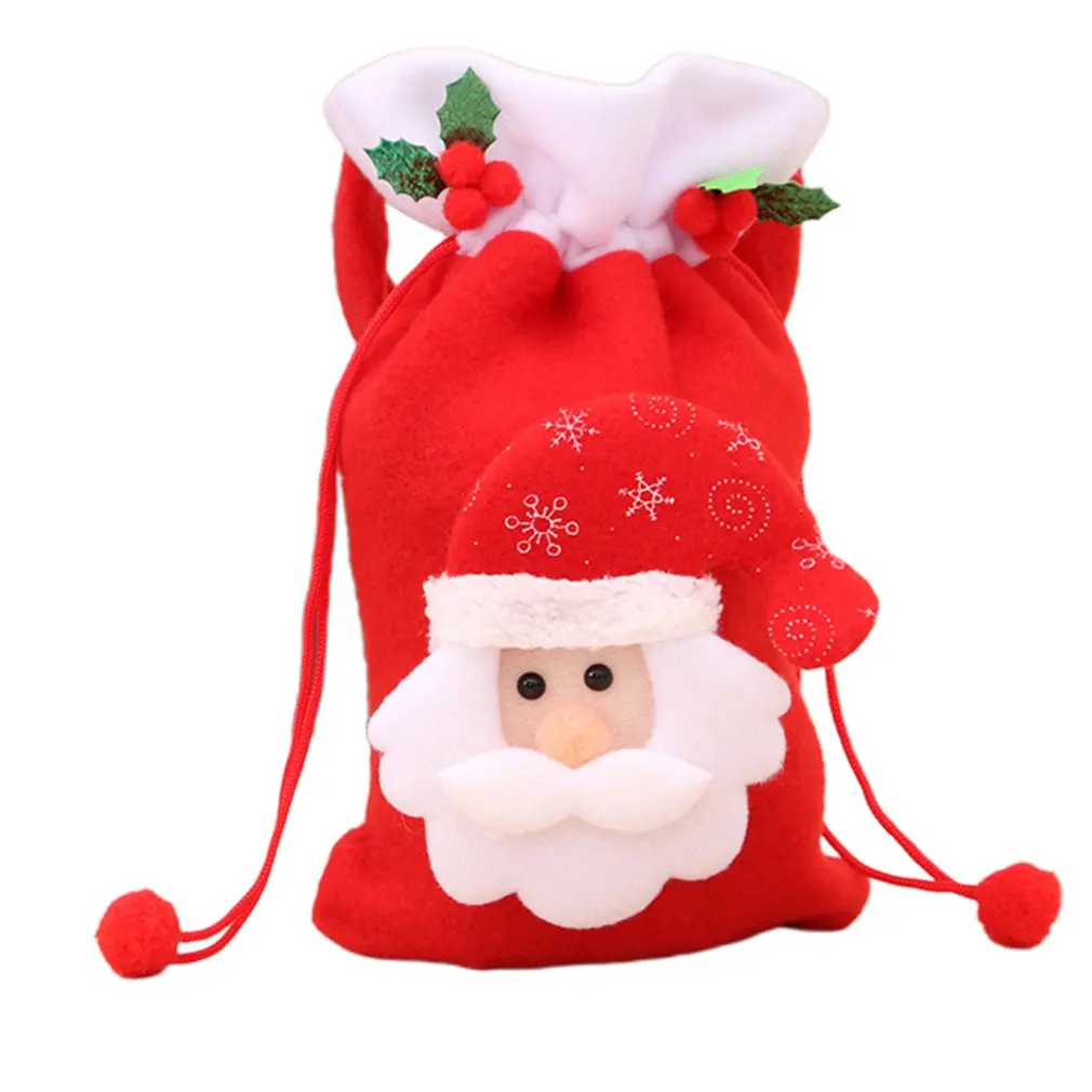 

Christmas Bag Candy Bag Santa Snowman Gift Bag Christmas Trees Ornament New Year Presents Party Supplies Toilet Roll Paper Cover