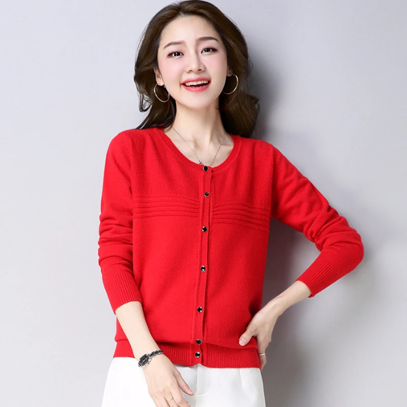 Autumn Winter Solid Color Casual Sweater Women, Cashmere Long-sleeved Knit Cardigan,Soft Round Neck Sweater Wool Cardigan Women Autumn Winter Solid Color Casual Sweater Women, Cashmere Long-sleeved Knit Cardigan,Soft Round Neck Sweater Wool Cardigan Women