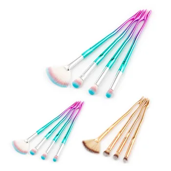 

4Pcs Soft hair Makeup Brush Sets Leg Shape Tools Cosmetic Brush Eyeshadow Eyeliner Fan Brush Pinceau Maquillage
