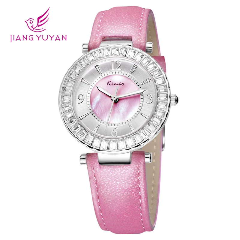 

New Brand Ladies Rhinestone Watch Fashion Casual Leather Strap Simple Quartz Ladies Watch Ladies Gift Relogio FemininoRelojMujer