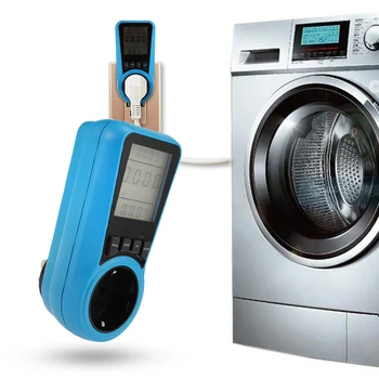 

LCD Electricity Usage Power Meter Socket Smart Home Socket EU Plug Energy Watt Volt Amp Wattage KWH Consumption Analyzer Monitor