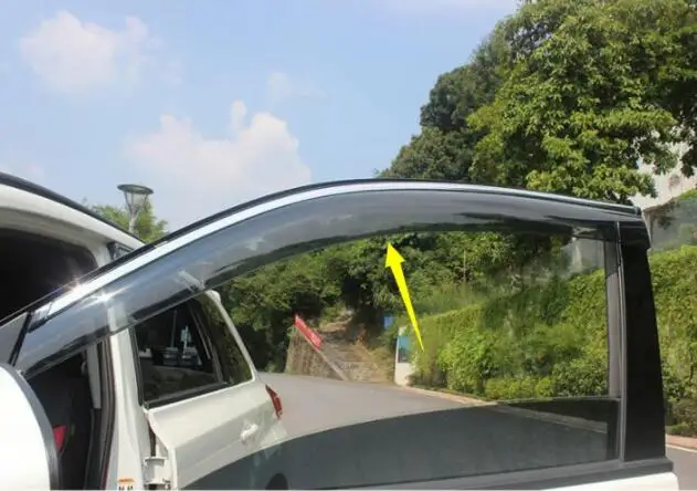 Для Suzuki Vitera window rain shield прозрачный дождь брови с яркой полоской оконный экран щиток от дождя декоративные аксессуары