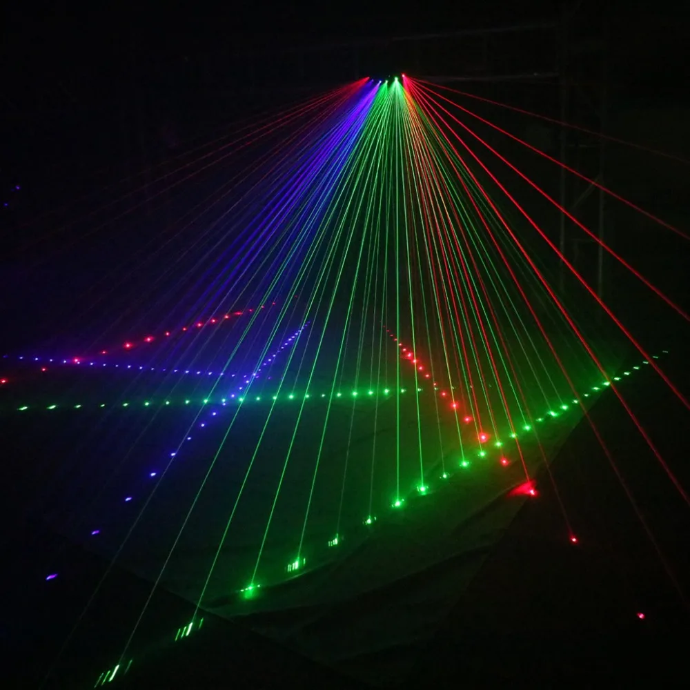 6 линз RGB метеоритный душ движущийся луч оптические сетки эффектная лампа для