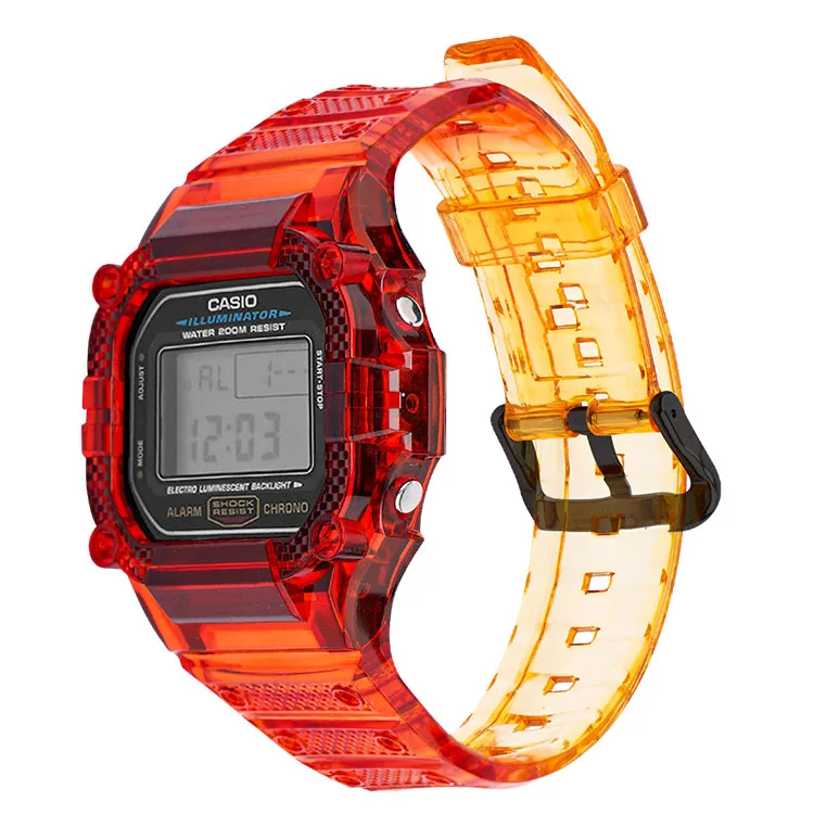 Watch Band Strap For Casio DW5600 GW-5610 Bracelet Watchband Cover Resin Wristband Screen Protectors Case for G-SHOCK Wrist band 
