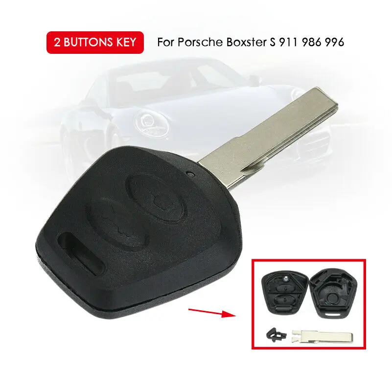 2 кнопки дистанционного ключа Fob чехол оболочки замена для Porsche Boxster S 911 986 996