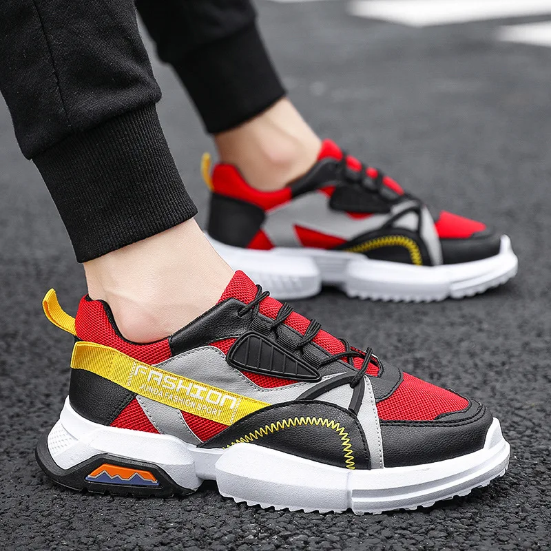 

2019 Autumn Breathable New Style MEN'S SHOES Versitile Fashion Teenager Trend Sports Casual Write Mesh Running Shoes Men's