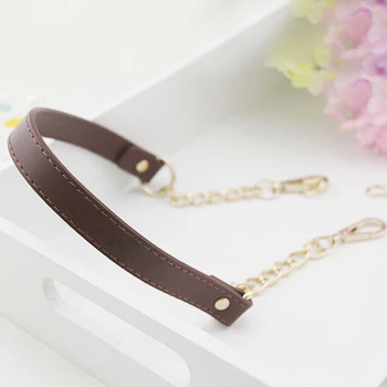 

2pcs Leather Shoulder Bag Chain Belt Band Classic Texture Delicate Creative Chic DIY Handbag Handle Replacement Strap