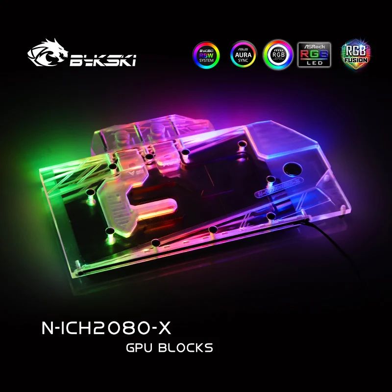 Кулер для графического процессора Bykski INNO RTX 2080 /2070/2070 супер блок водяного