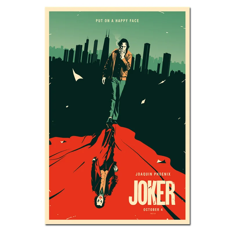 Последний фильм Джокер Холст плакат клоун происхождения кино настенные украшения Бэтмен враг HD фильм плакат Арт Деко без рамки o704